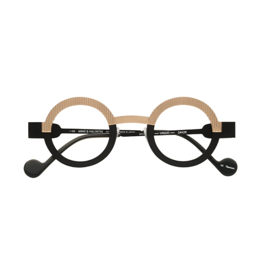 opticien paris 16 eshop anne et valentin vaguo noir et dorée