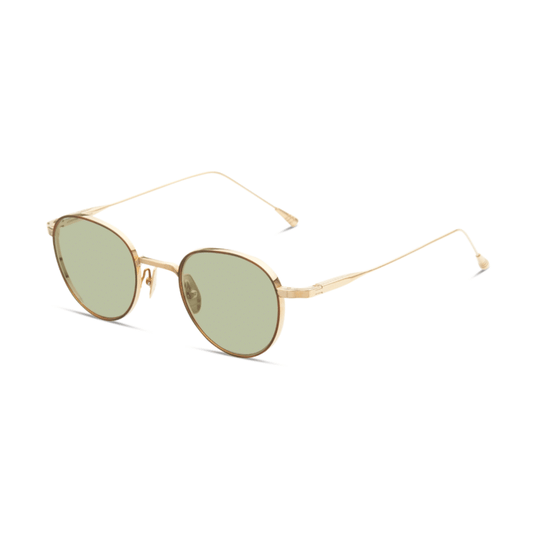 lunetterie générale café racer or 18 carats:vert g15