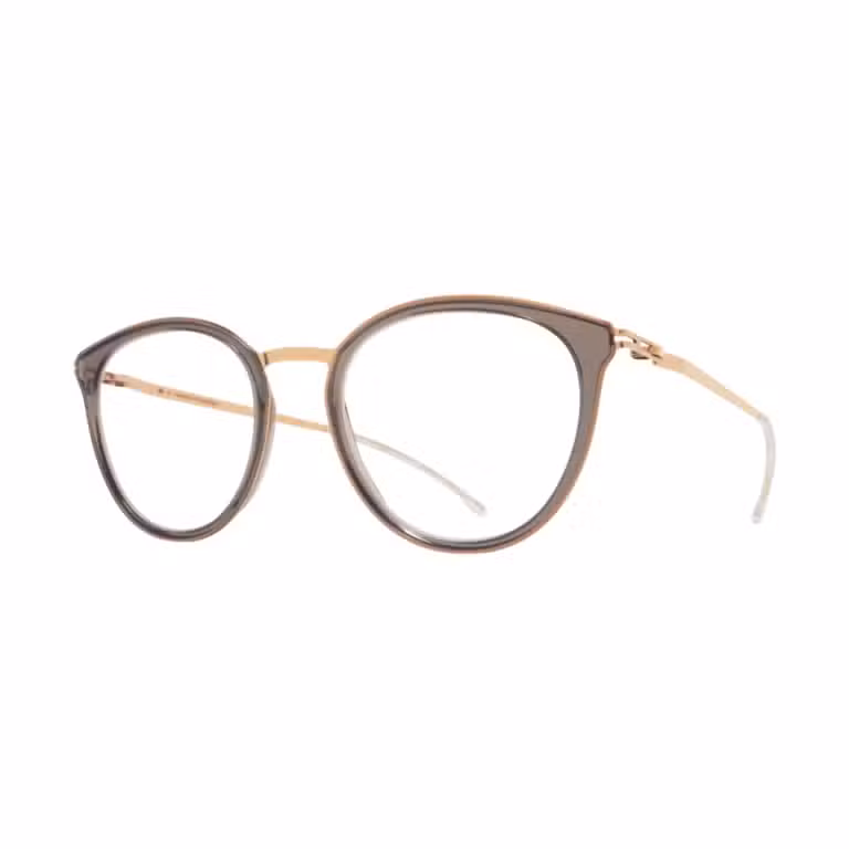 mykita christa a83 champagne gold:clear ash