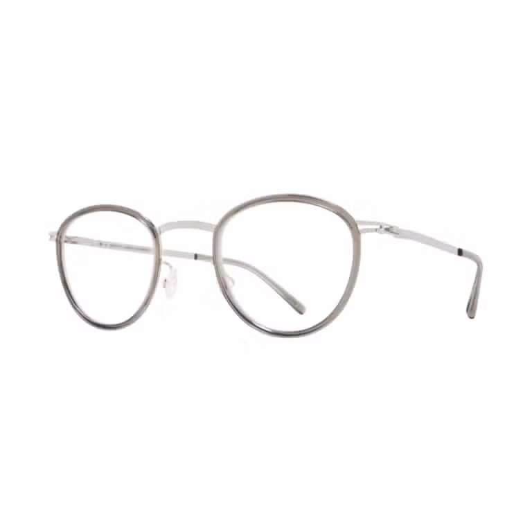 mykita kirima a74 shiny silver:clear ash